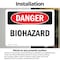 Signmission Biohazard Danger Sign, Vinyl Decal, 5in W x 3.5in L, 2PK OS-2PACK-DS-D-35-L-2411 - alternate 3
